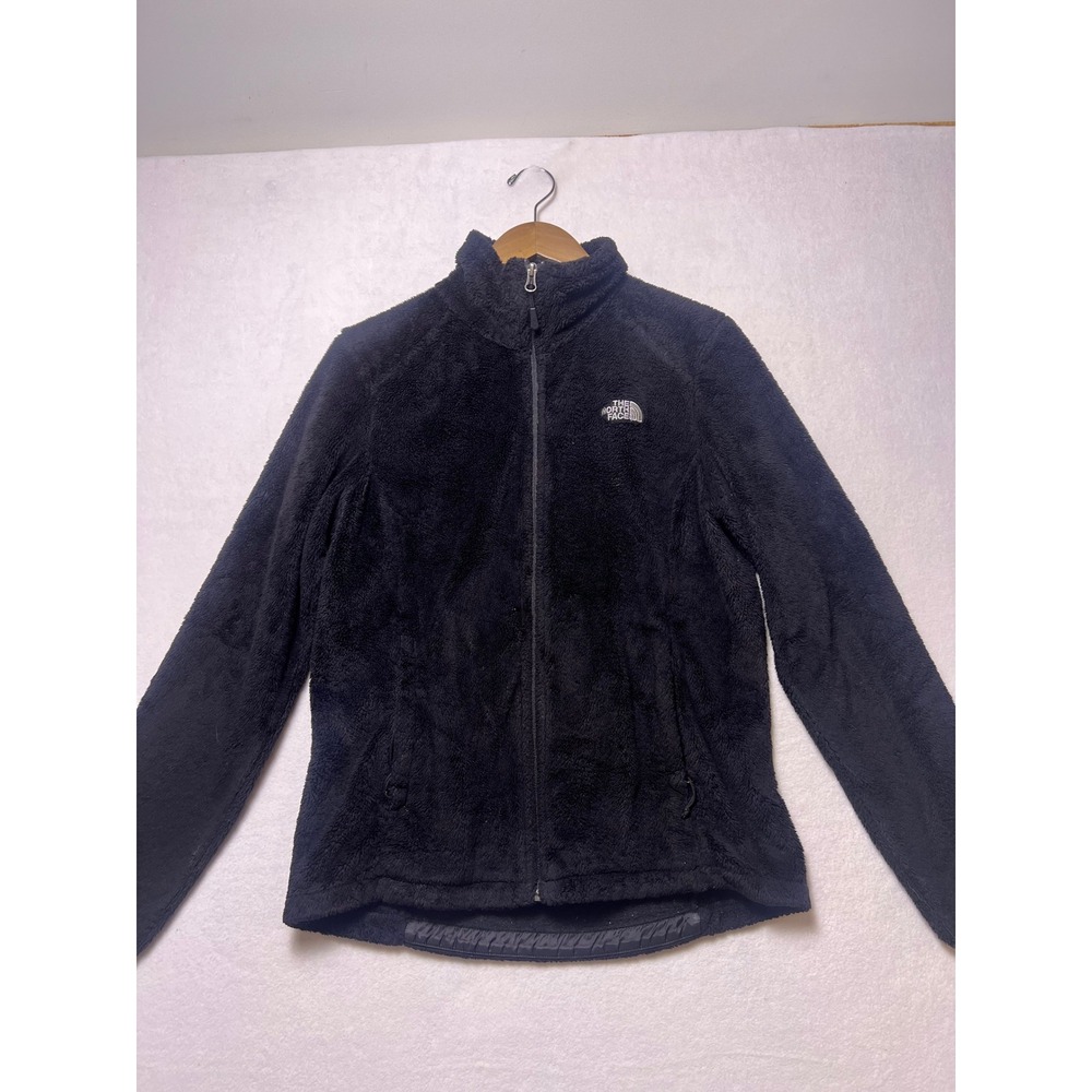 The North Face Size M Osito Fleece Jacket Gorpcore Black Full Zip Soft Plush